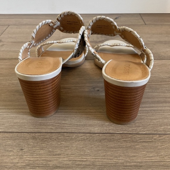 Jack Rogers | Lauren Mid-Heel Snake-Print Slide Sandals | Size 8.5 - Picture 6 of 7